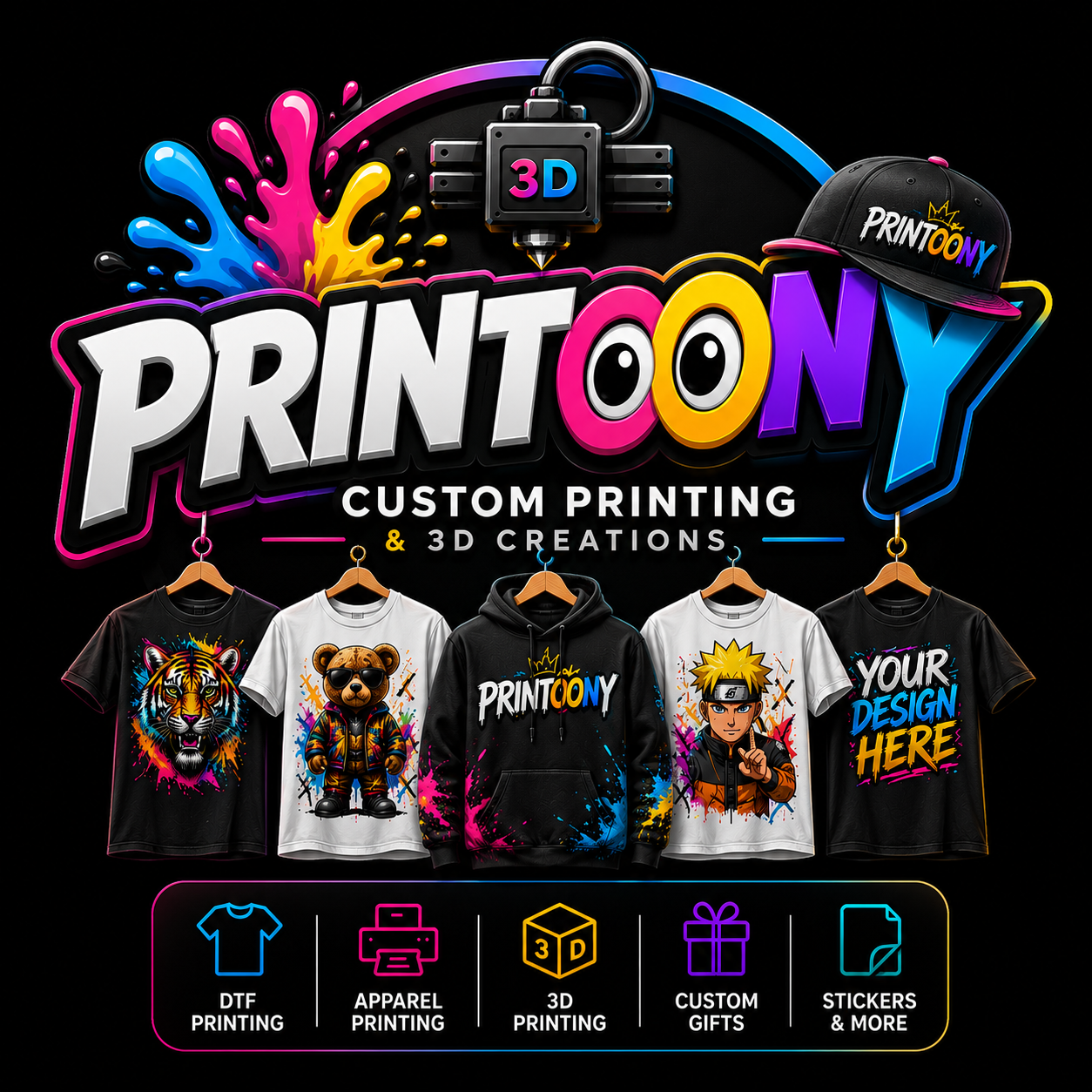 Printoony custom printing logo